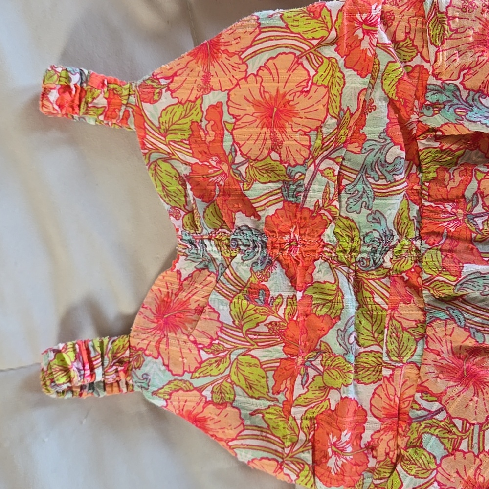 Shabby Chic Pastel Floral Tiered Layered Sundress 4T